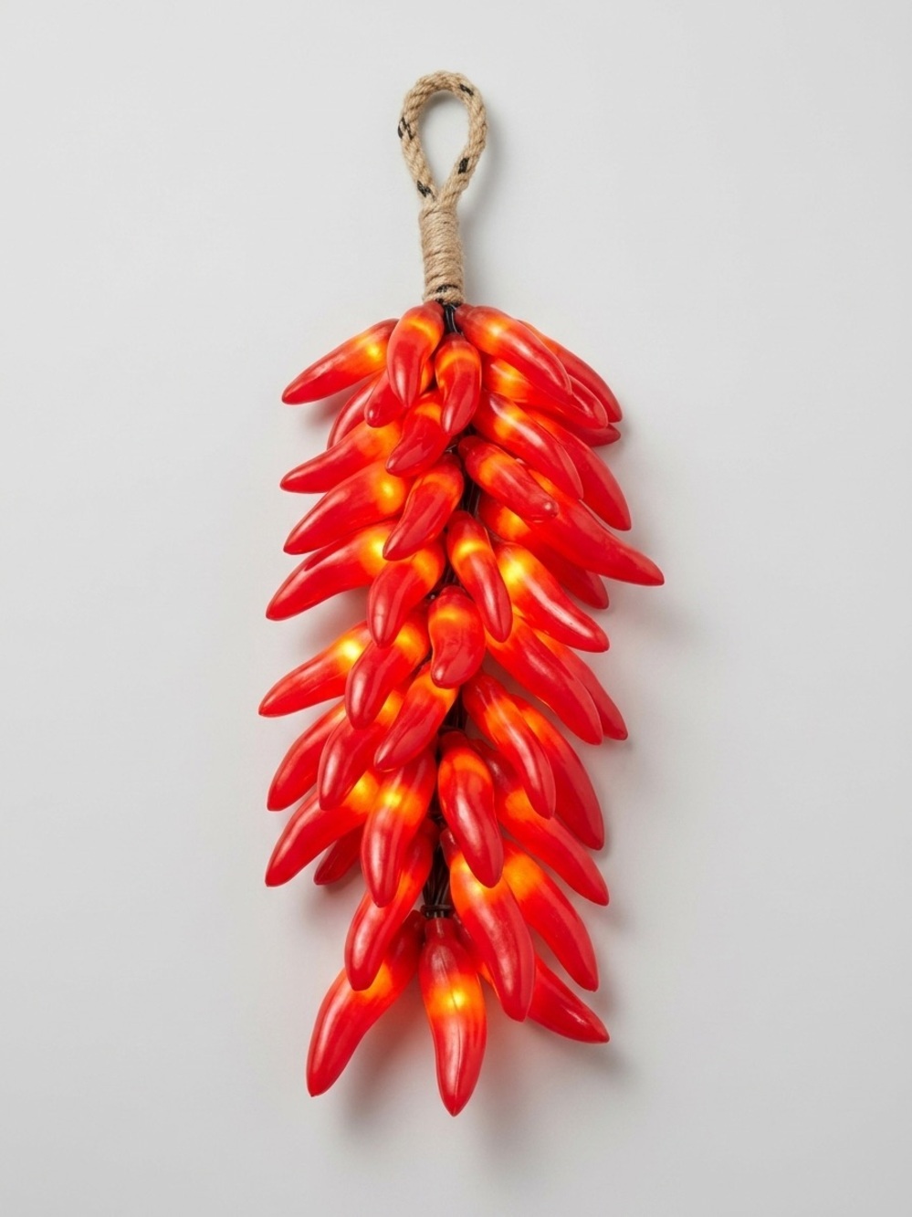 Red Chili Pepper Ristra String Lights Festive Southwestern Kitchen Home Decor